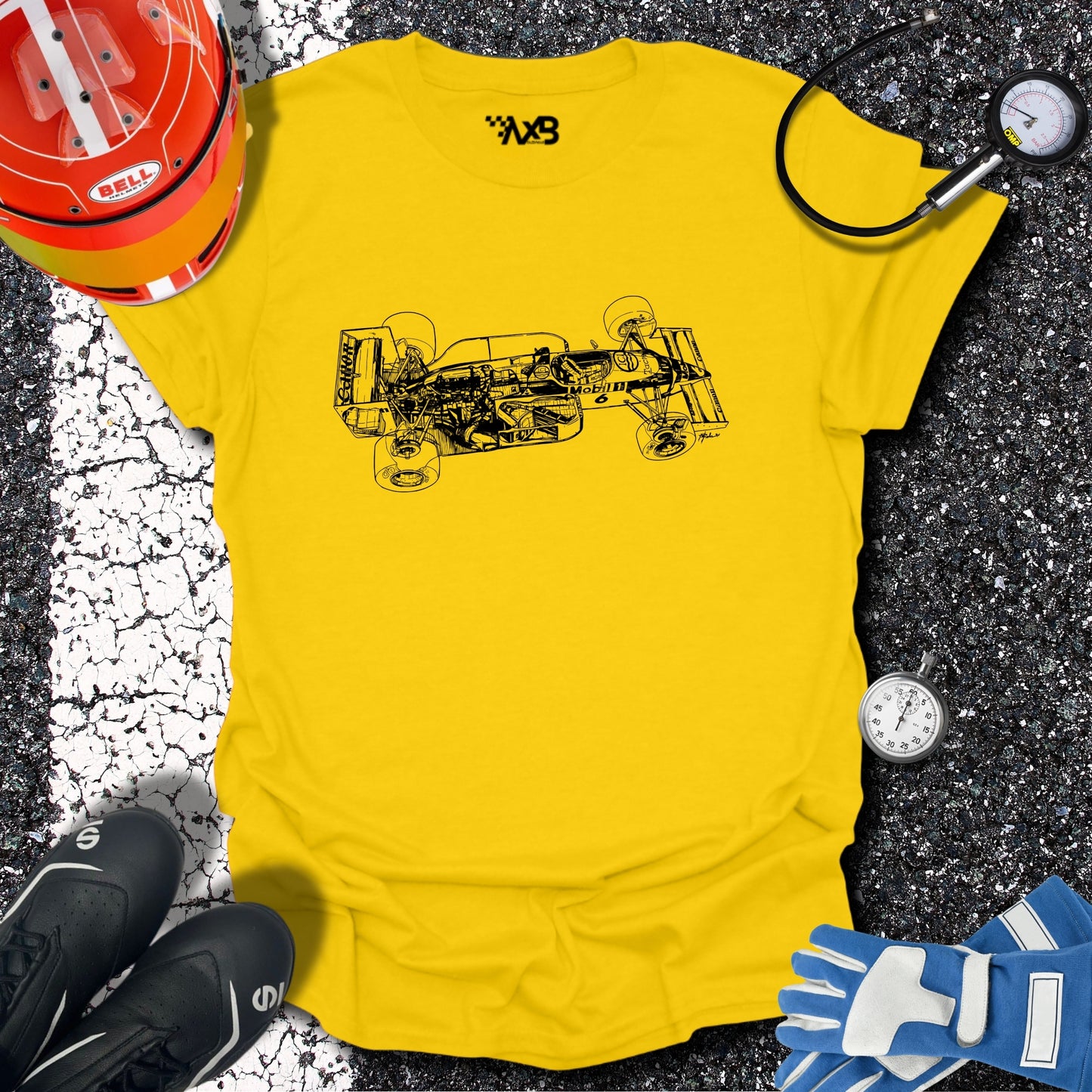 Vintage Formula 1 Car Cutaway T-Shirt