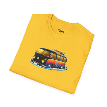 Sunset VW Van T-Shirt – Surf Adventure Edition