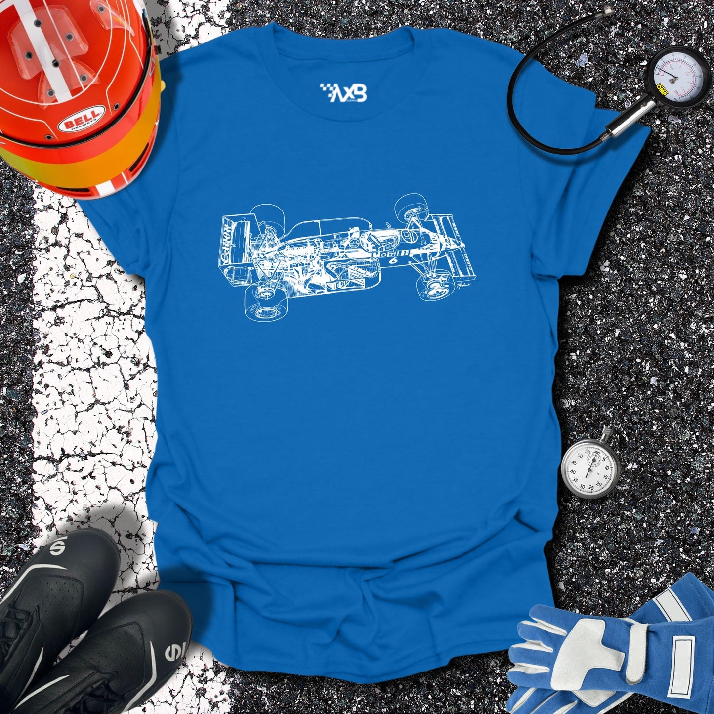 Vintage Formula 1 Car Cutaway T-Shirt