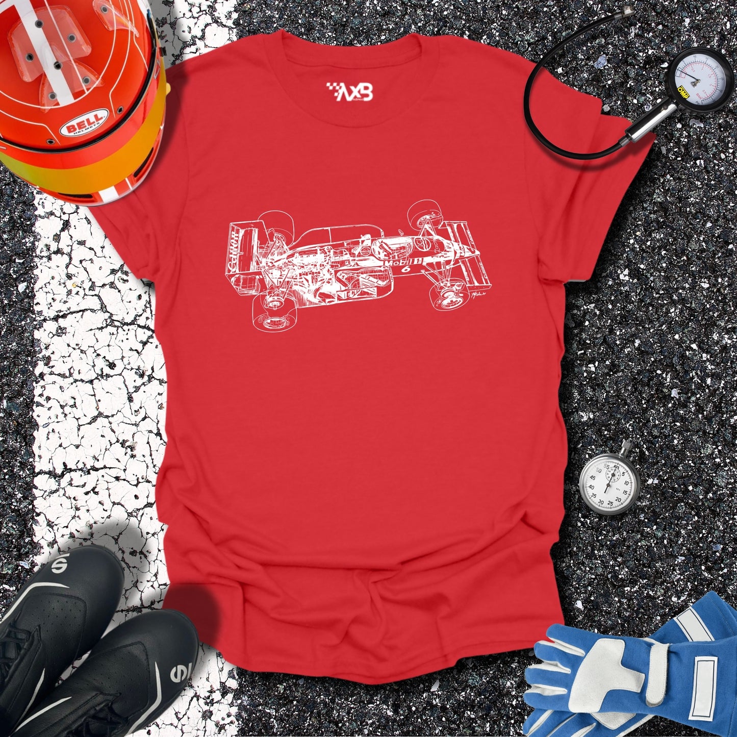 Vintage Formula 1 Car Cutaway T-Shirt