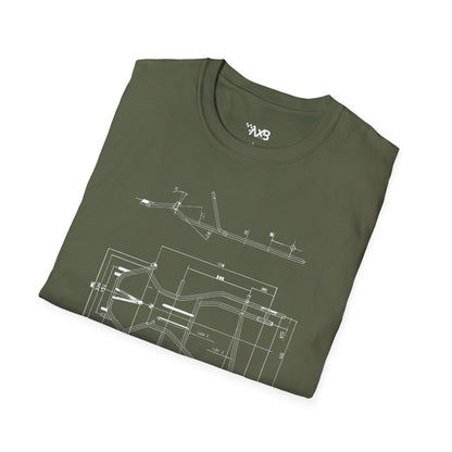 Go-Kart Frame Blueprint T-Shirt