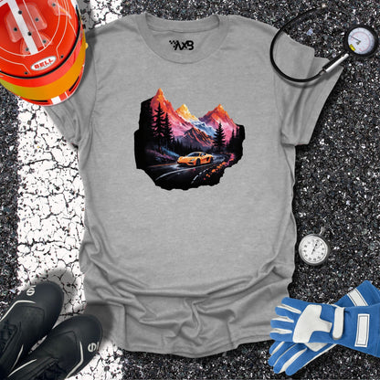 Supercar Mountain Adventure T-Shirt – Scenic Drive Edition