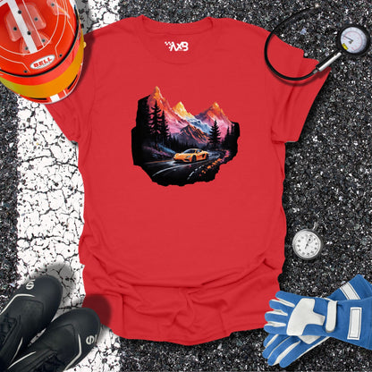 Supercar Mountain Adventure T-Shirt – Scenic Drive Edition