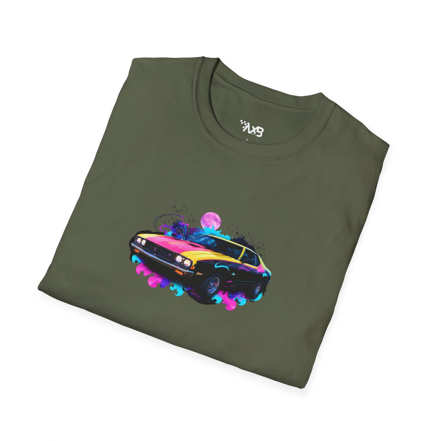 Retro Muscle Car T-Shirt – Neon Moon Edition