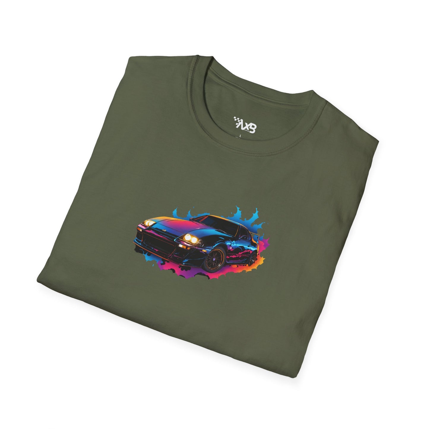 Neon Sports Car T-Shirt – Midnight Supra Edition