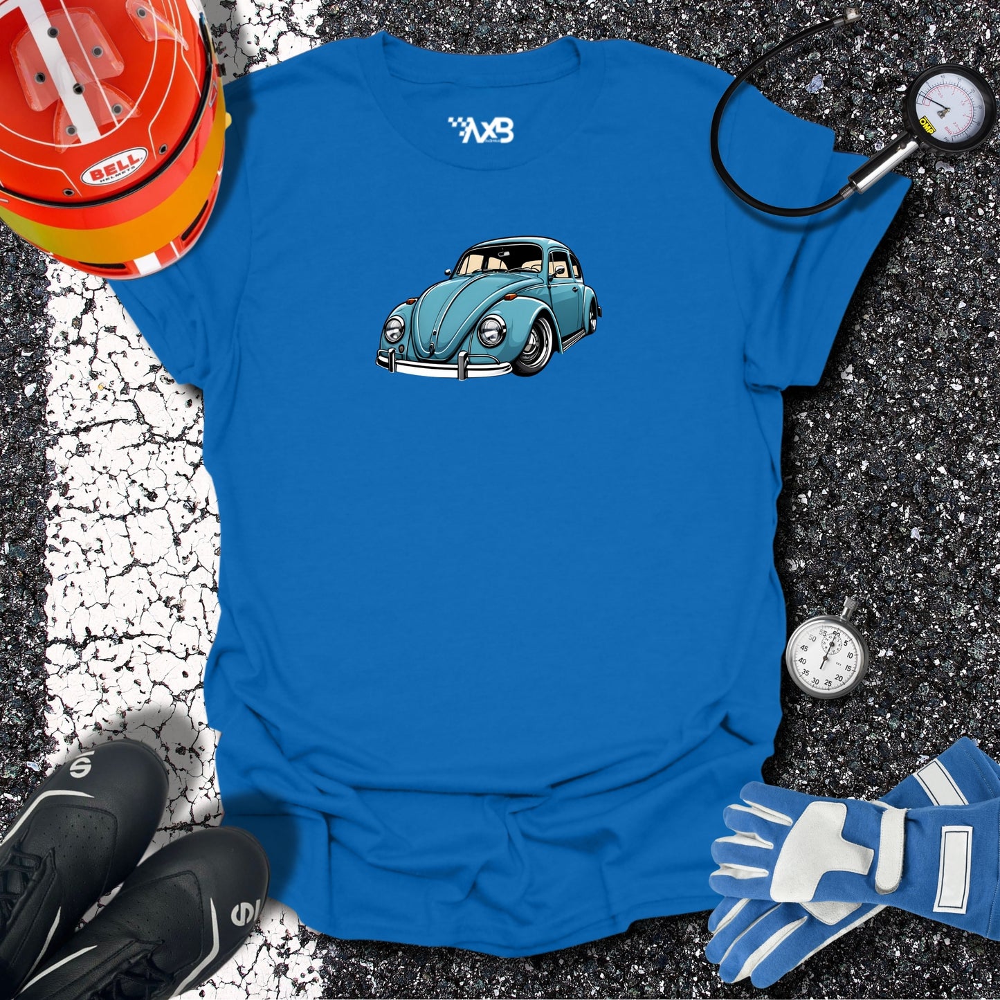 Classic Blue VW Beetle T-Shirt