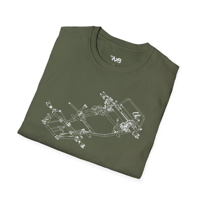 Go-Kart Chassis Blueprint T-Shirt