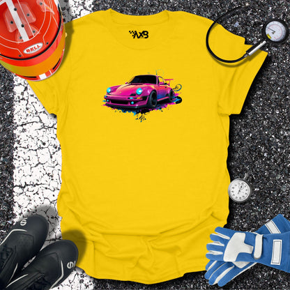 Pink Porsche T-Shirt – Neon Racer Edition