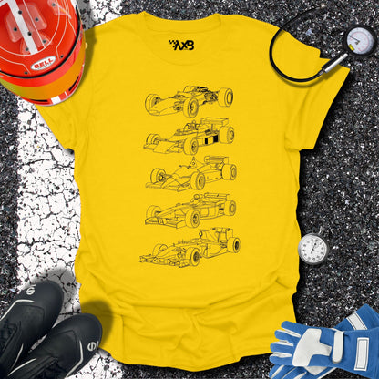 Evolution of Race Cars T-Shirt