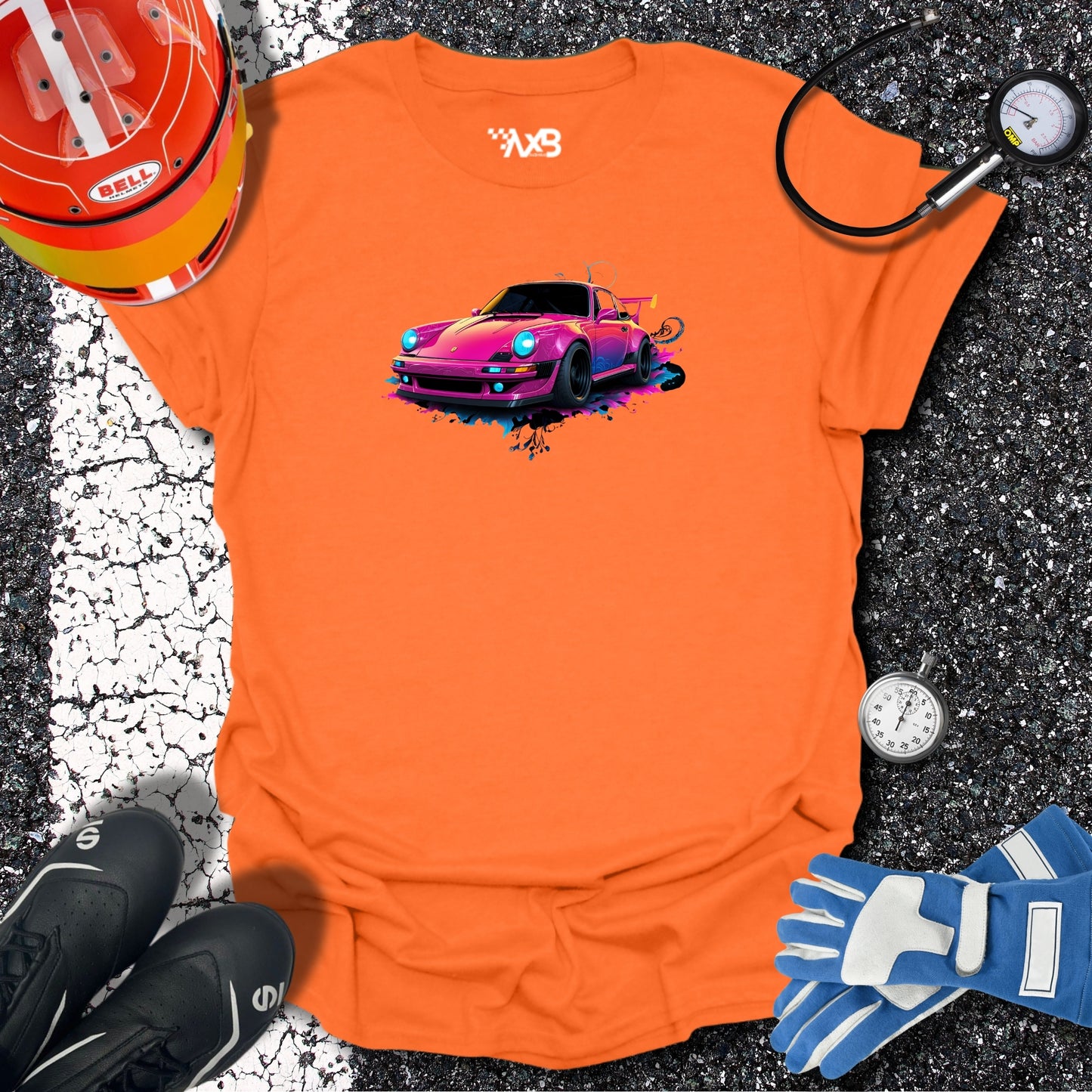 Pink Porsche T-Shirt – Neon Racer Edition