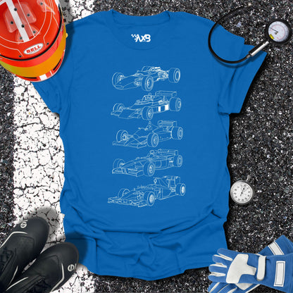 Evolution of Race Cars T-Shirt