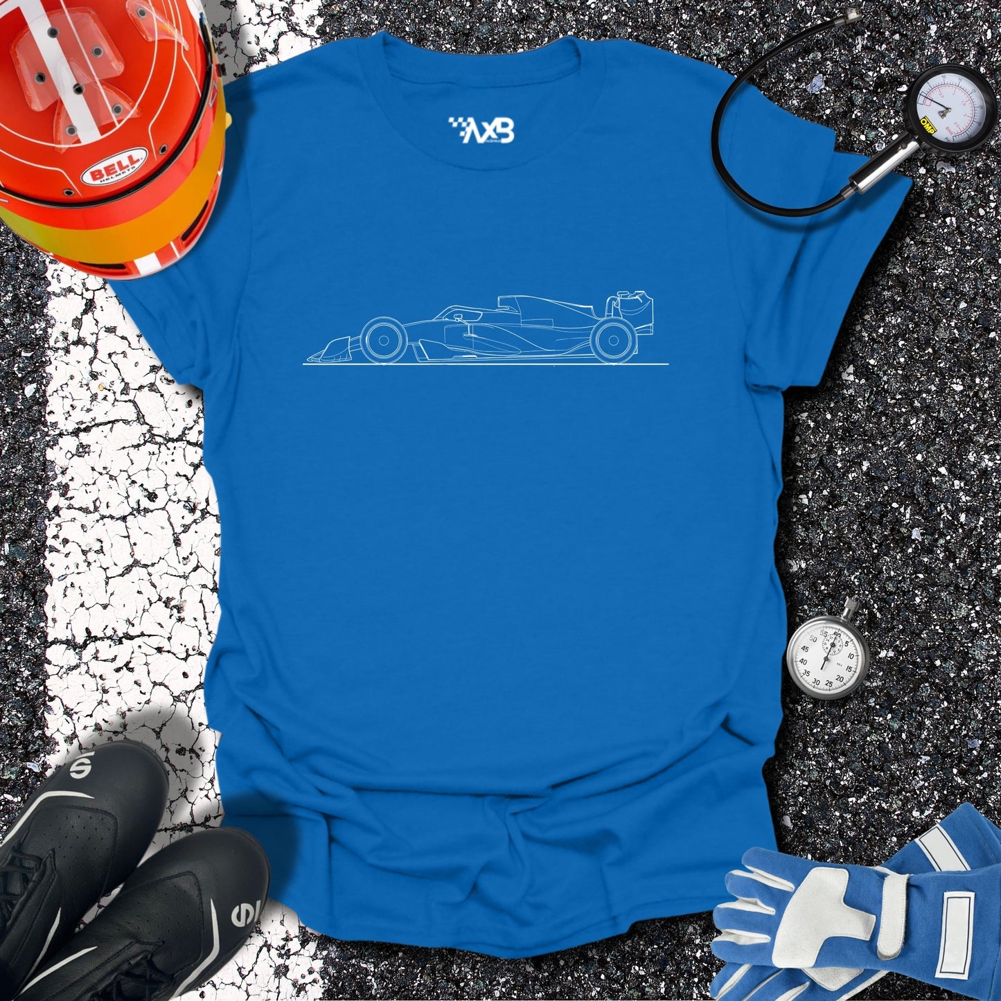 Formula 1 Car Blueprint T-Shirt