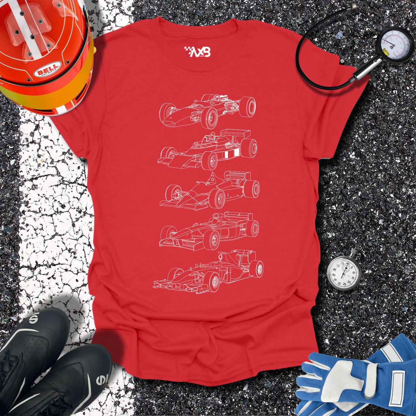 Evolution of Race Cars T-Shirt