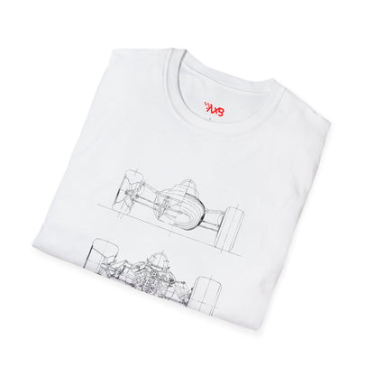 Formula Car Blueprint T-Shirt