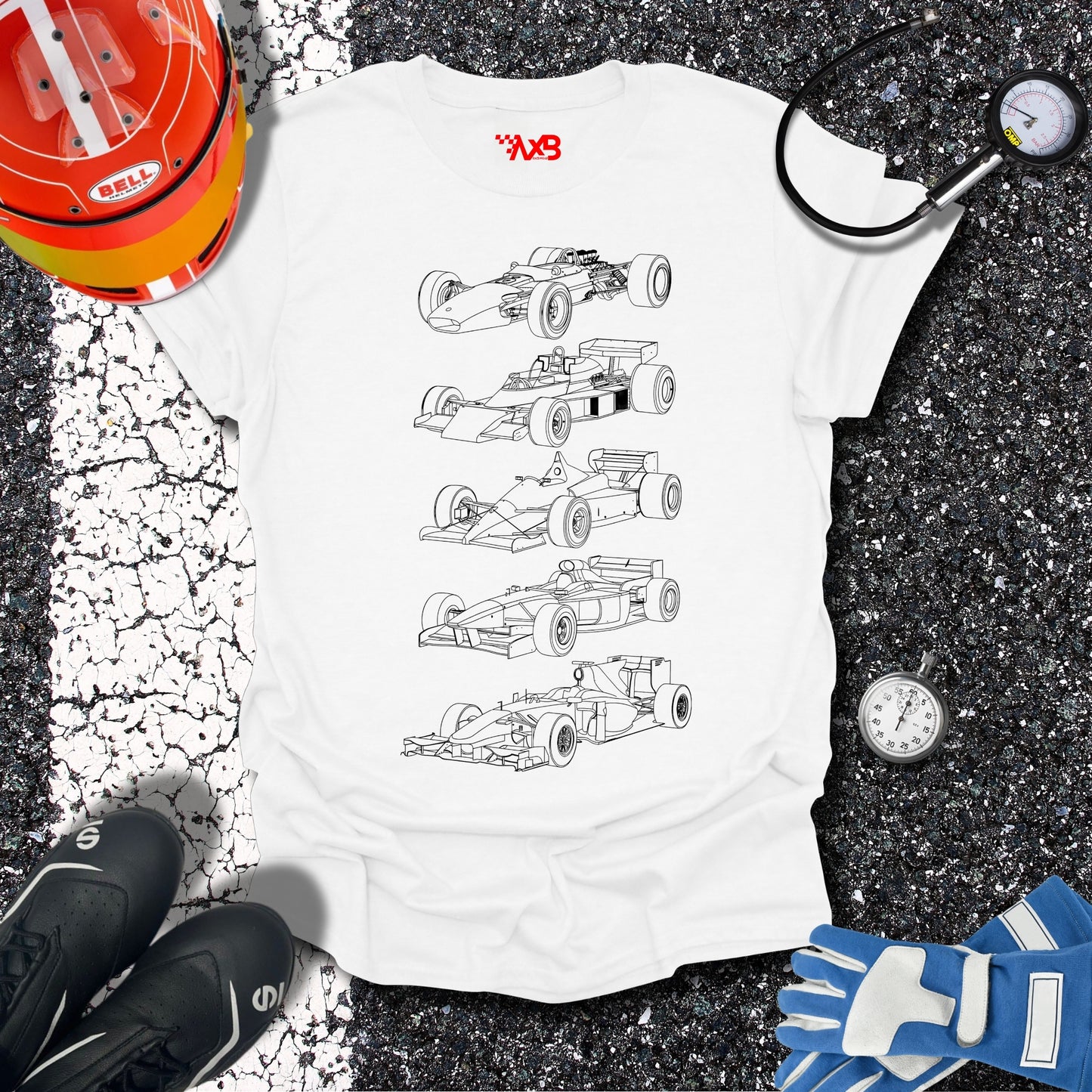 Evolution of Race Cars T-Shirt