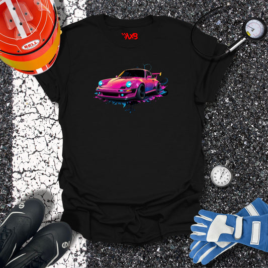 Pink Porsche T-Shirt – Neon Racer Edition