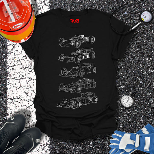 Evolution of Race Cars T-Shirt