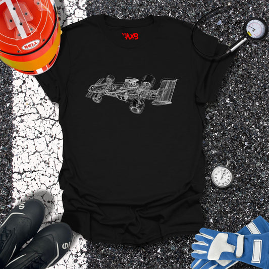 Formula 1 Car Blueprint T-Shirt