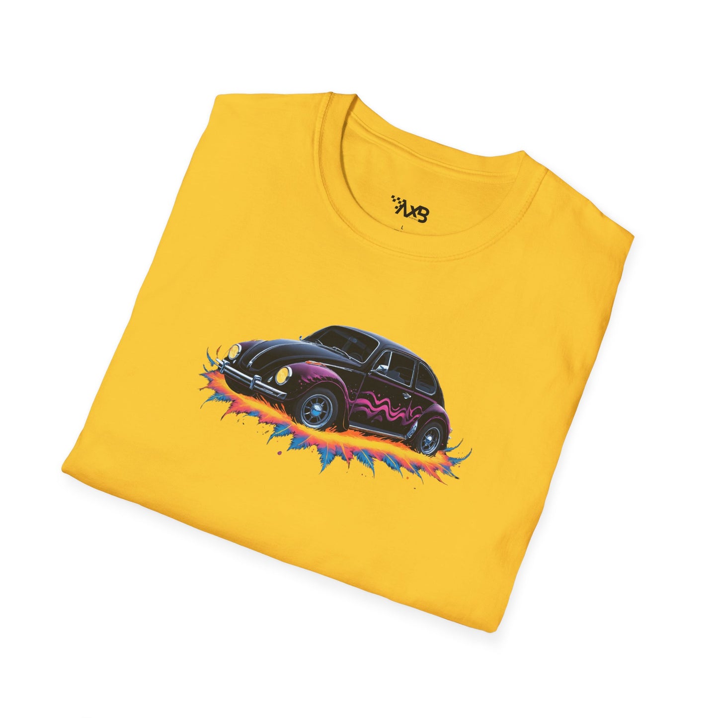 Retro VW Beetle T-Shirt – Flame Wave Edition