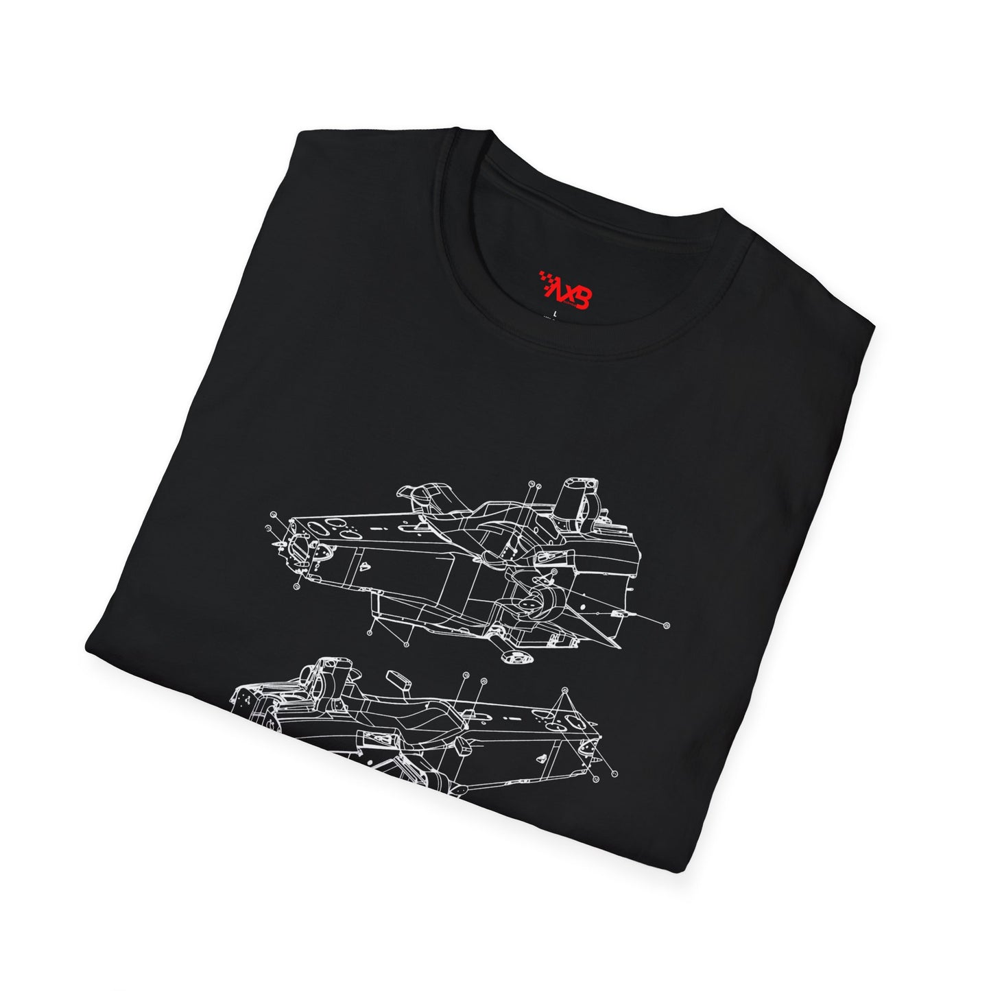 Formula Car Chassis Blueprint T-Shirt