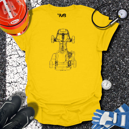 Vintage Kart Blueprint T-Shirt