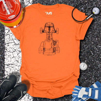 Vintage Kart Blueprint T-Shirt