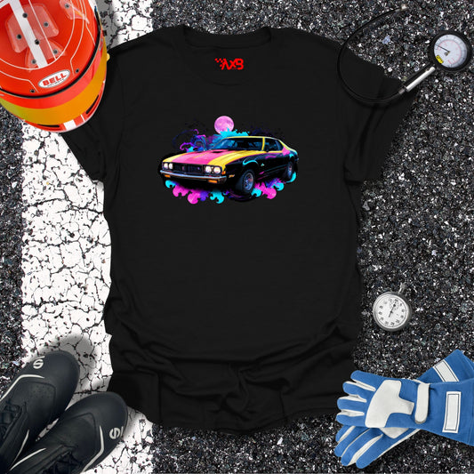 Retro Muscle Car T-Shirt – Neon Moon Edition