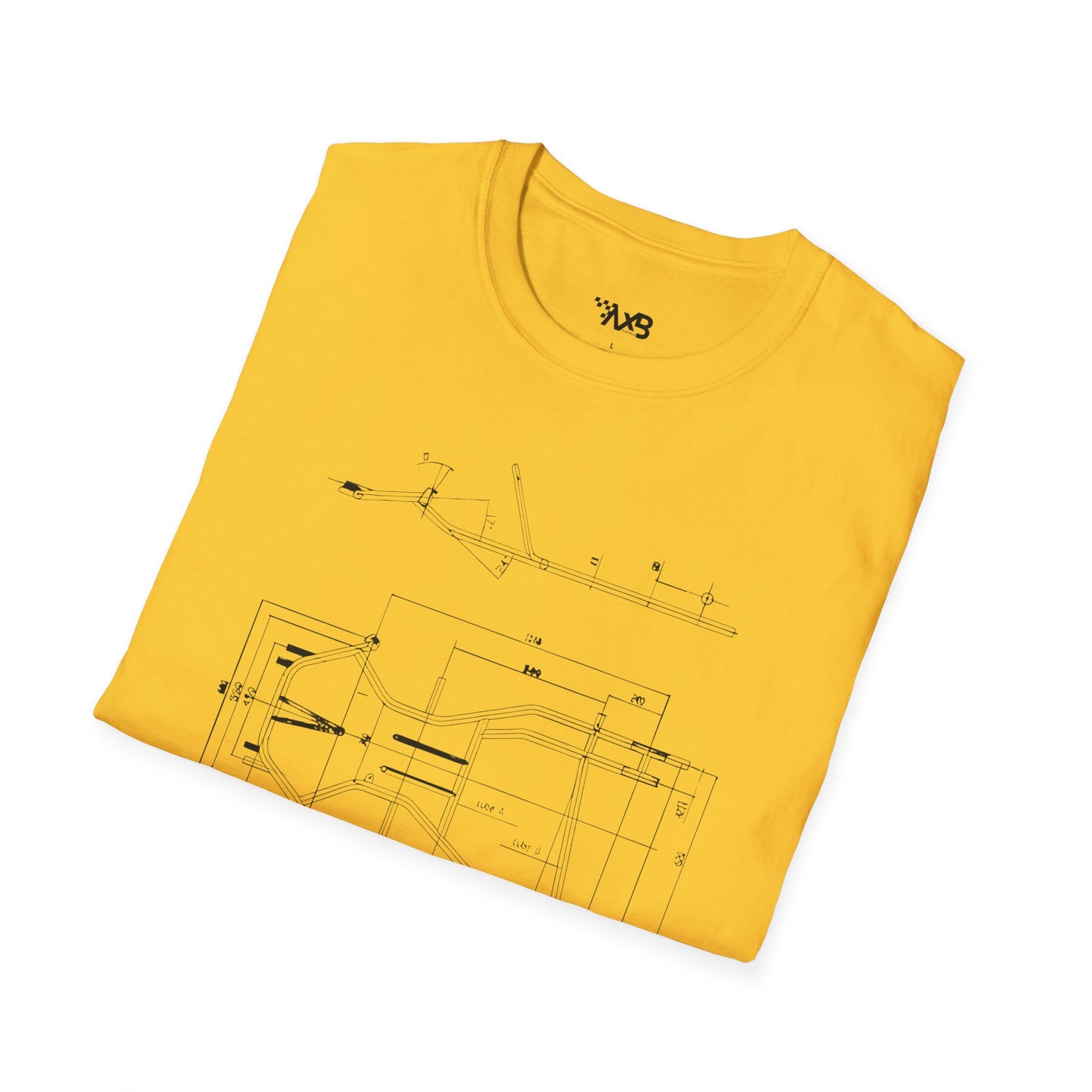 Go-Kart Frame Blueprint T-Shirt