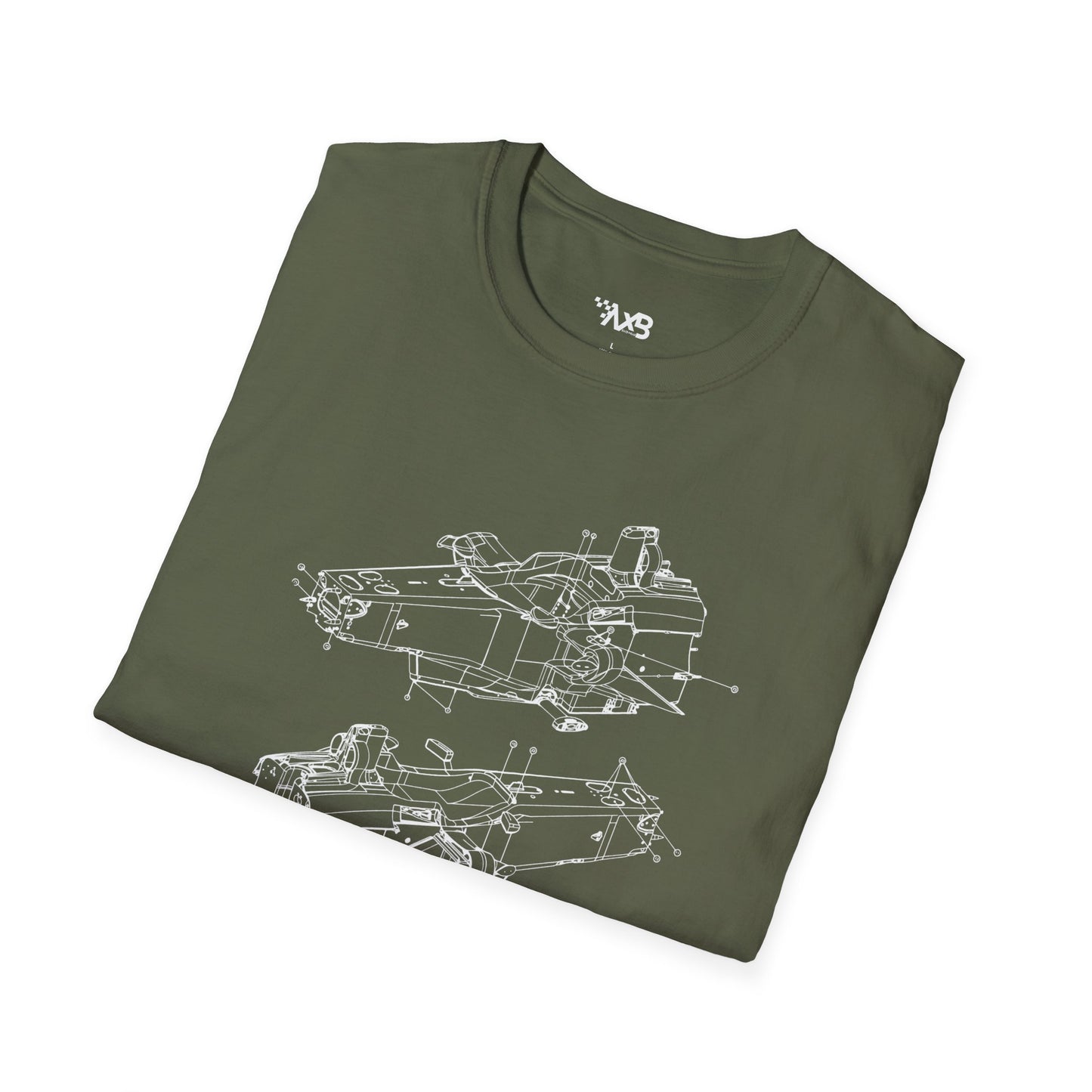 Formula Car Chassis Blueprint T-Shirt