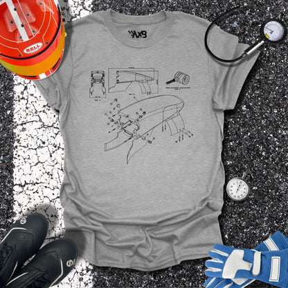 Formula Car Chassis Blueprint T-Shirt