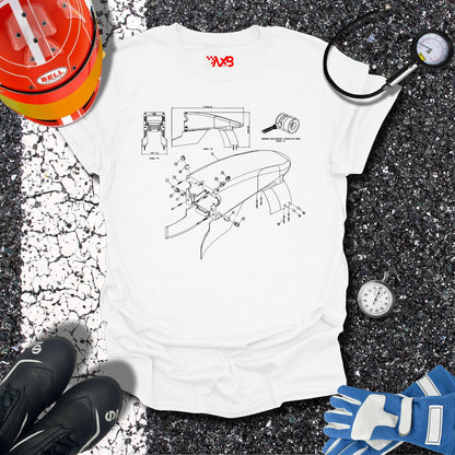 Formula Car Chassis Blueprint T-Shirt