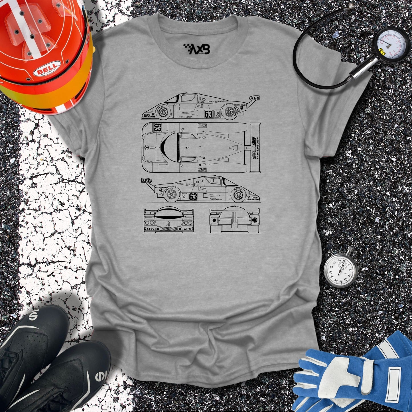 Mercedes-Benz C9 Blueprint T-Shirt