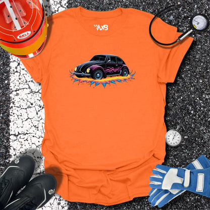 Retro VW Beetle T-Shirt – Flame Wave Edition