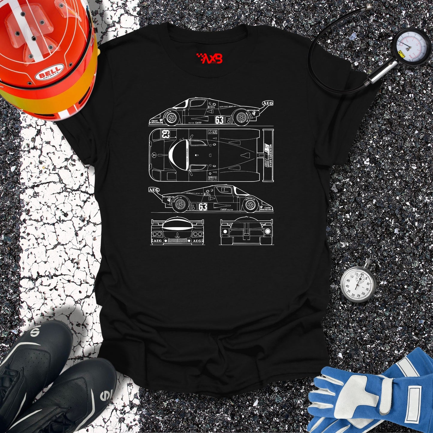 Mercedes-Benz C9 Blueprint T-Shirt