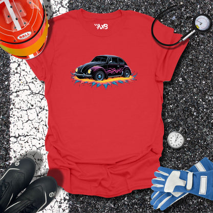 Retro VW Beetle T-Shirt – Flame Wave Edition