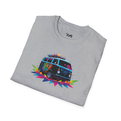 Psychedelic VW Van T-Shirt – Retro Road Trip Edition