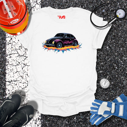 Retro VW Beetle T-Shirt – Flame Wave Edition