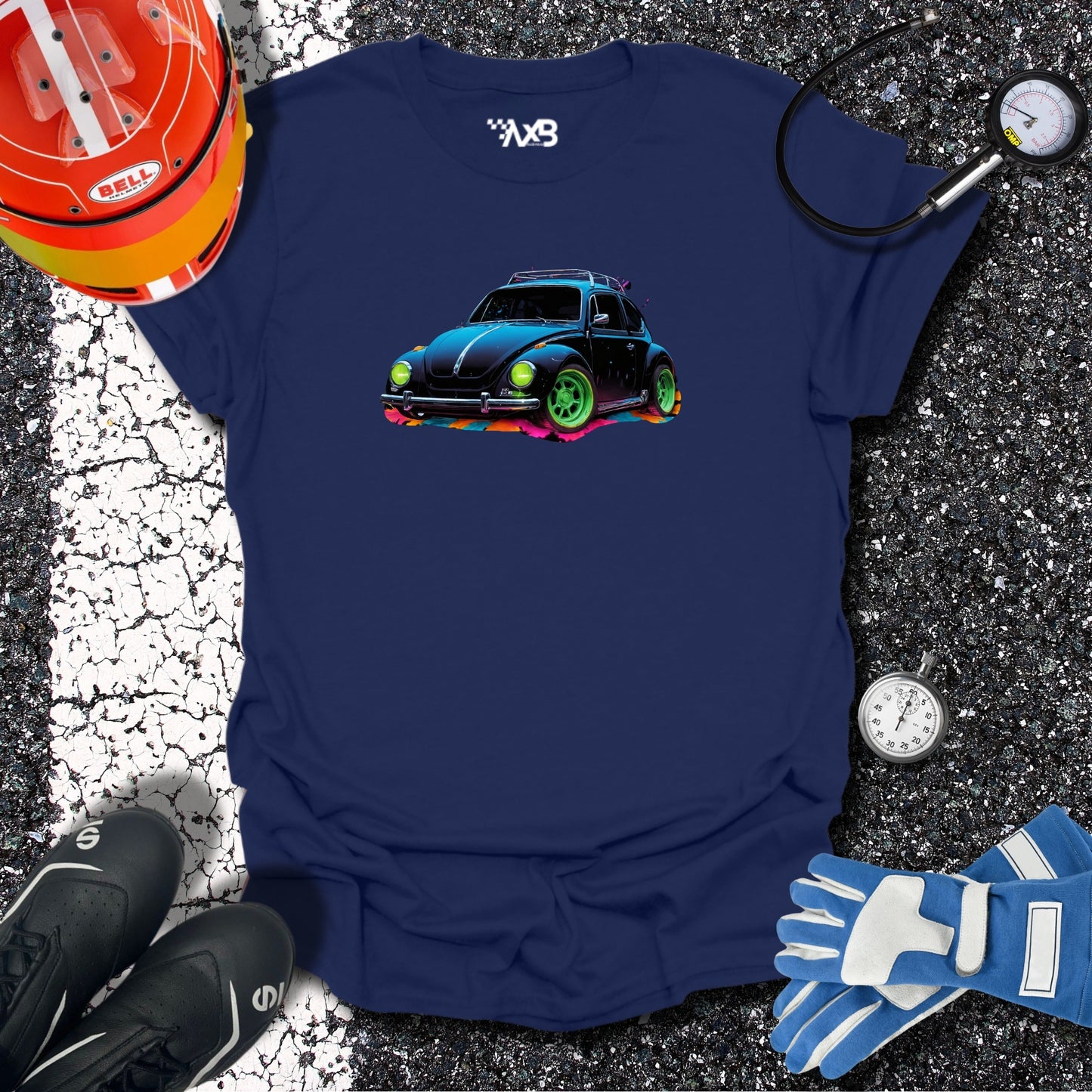 VW Beetle T-Shirt – Neon Vibes Edition