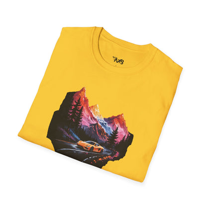 Supercar Mountain Adventure T-Shirt – Scenic Drive Edition