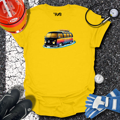 Sunset VW Van T-Shirt – Surf Adventure Edition