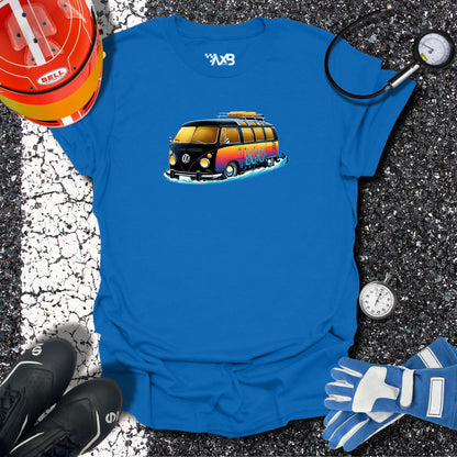 Sunset VW Van T-Shirt – Surf Adventure Edition