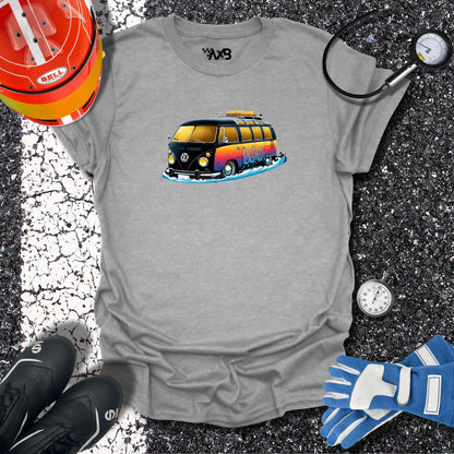 Sunset VW Van T-Shirt – Surf Adventure Edition