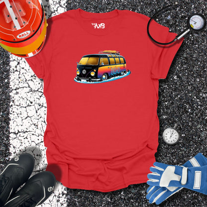 Sunset VW Van T-Shirt – Surf Adventure Edition