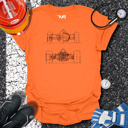 Formula Car Blueprint T-Shirt