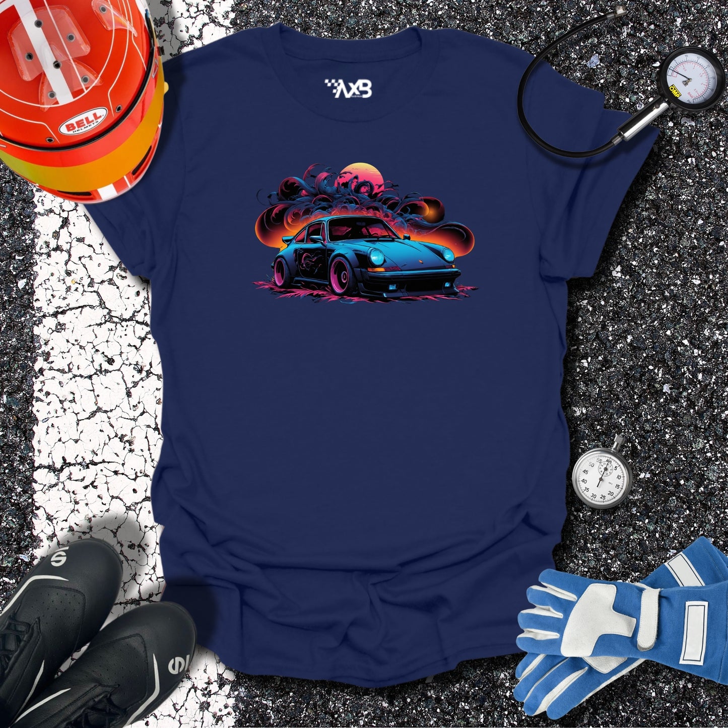 Midnight Porsche T-Shirt – Neon Dream Edition