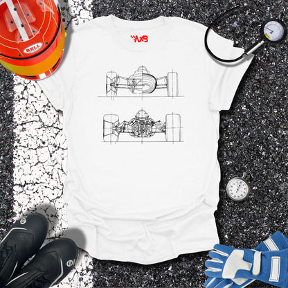 Formula Car Blueprint T-Shirt