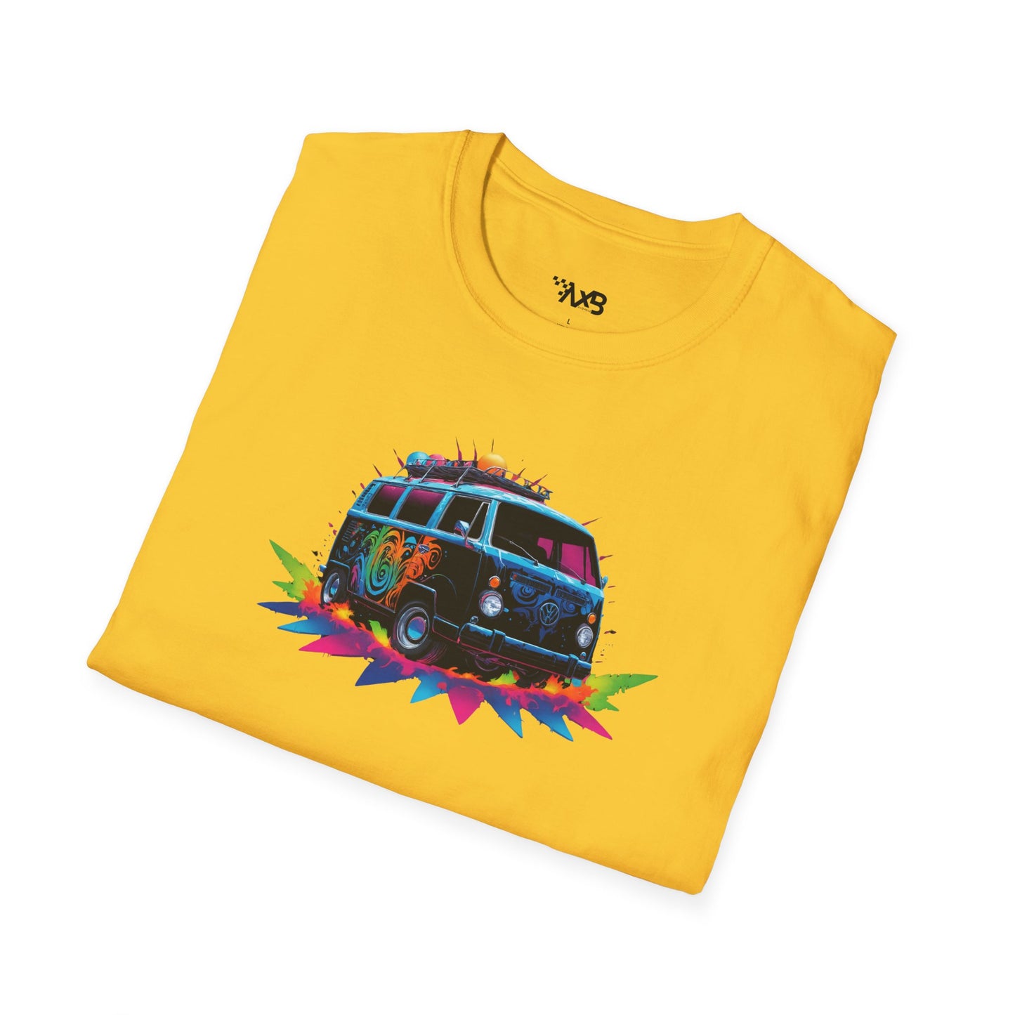 Psychedelic VW Van T-Shirt – Retro Road Trip Edition