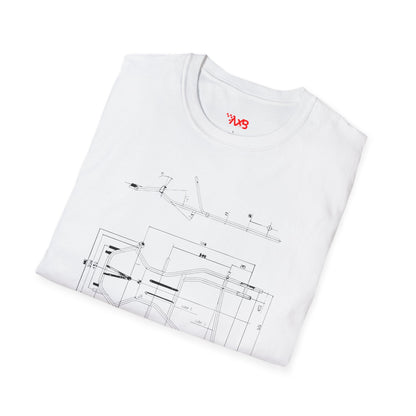 Go-Kart Frame Blueprint T-Shirt