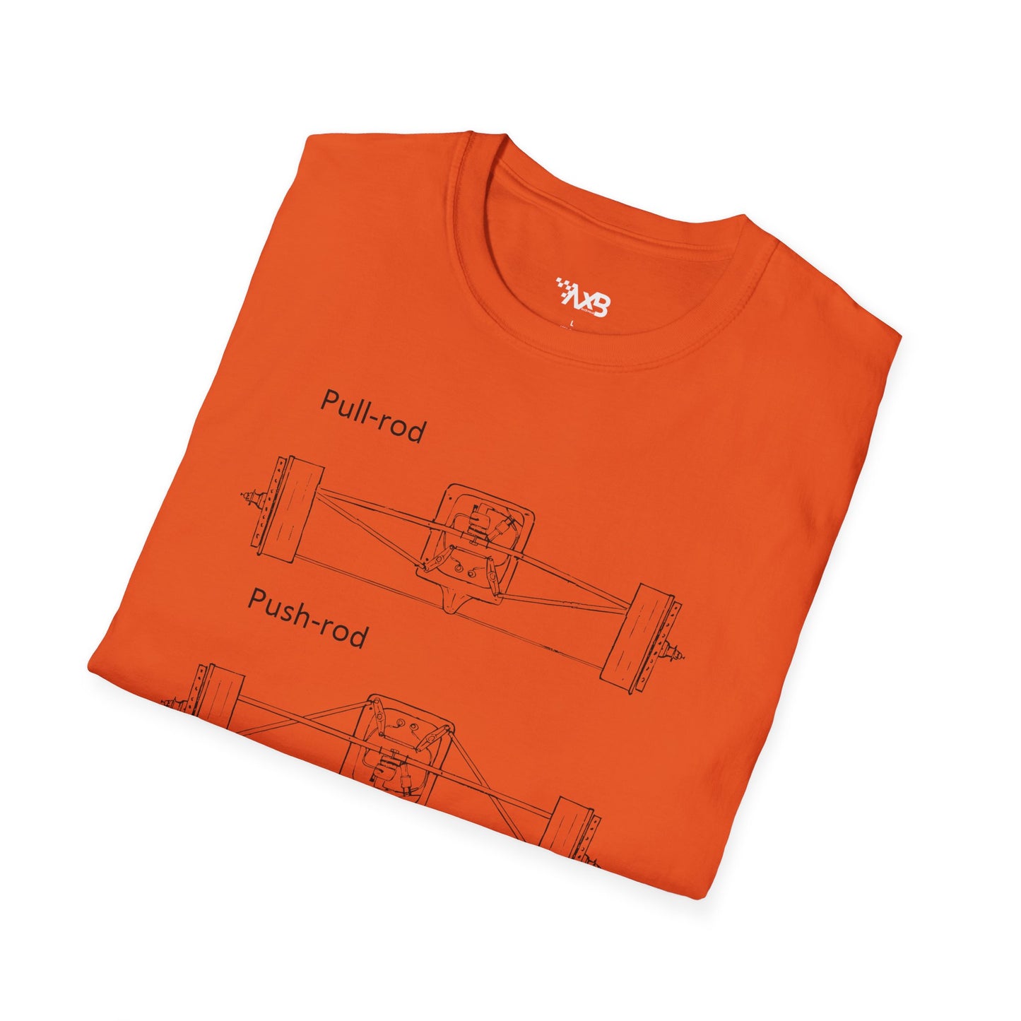 Push-Rod vs. Pull-Rod Suspension Blueprint T-Shirt