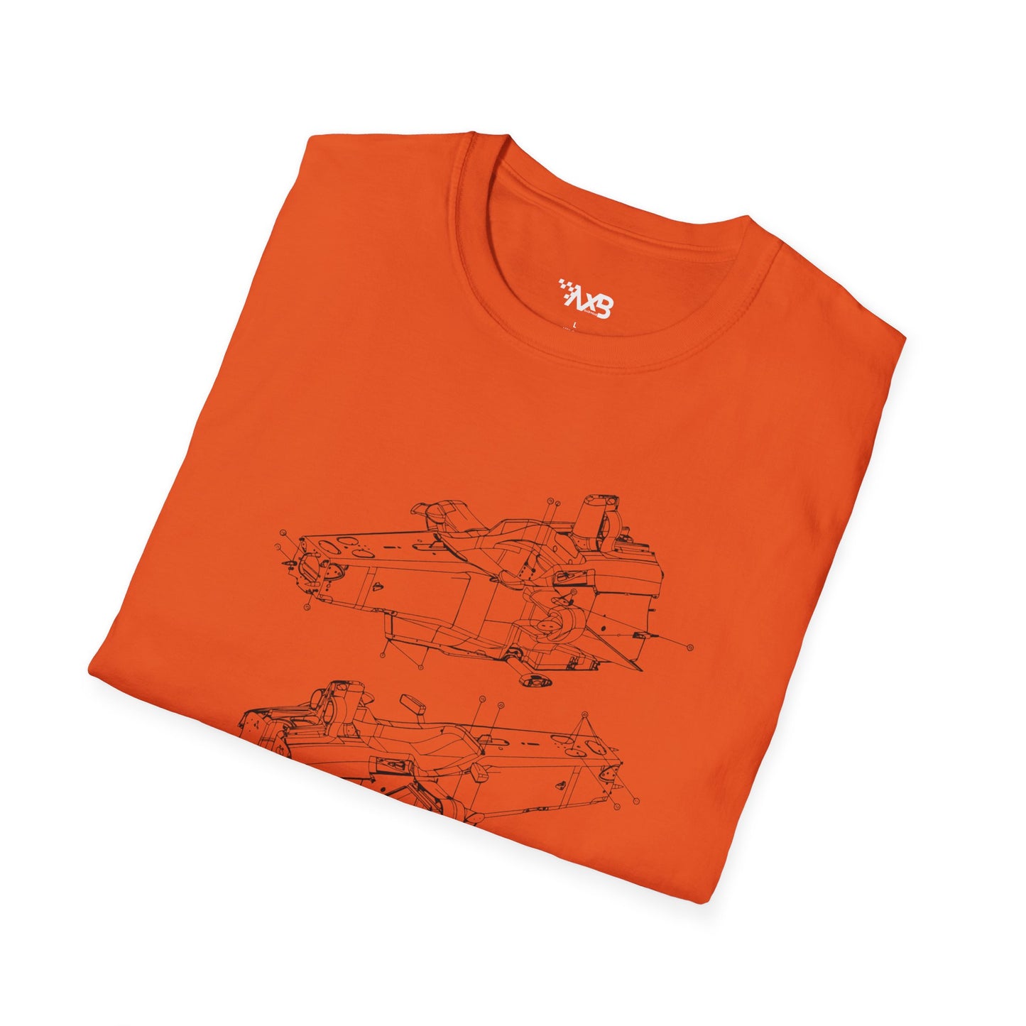 Formula Car Chassis Blueprint T-Shirt